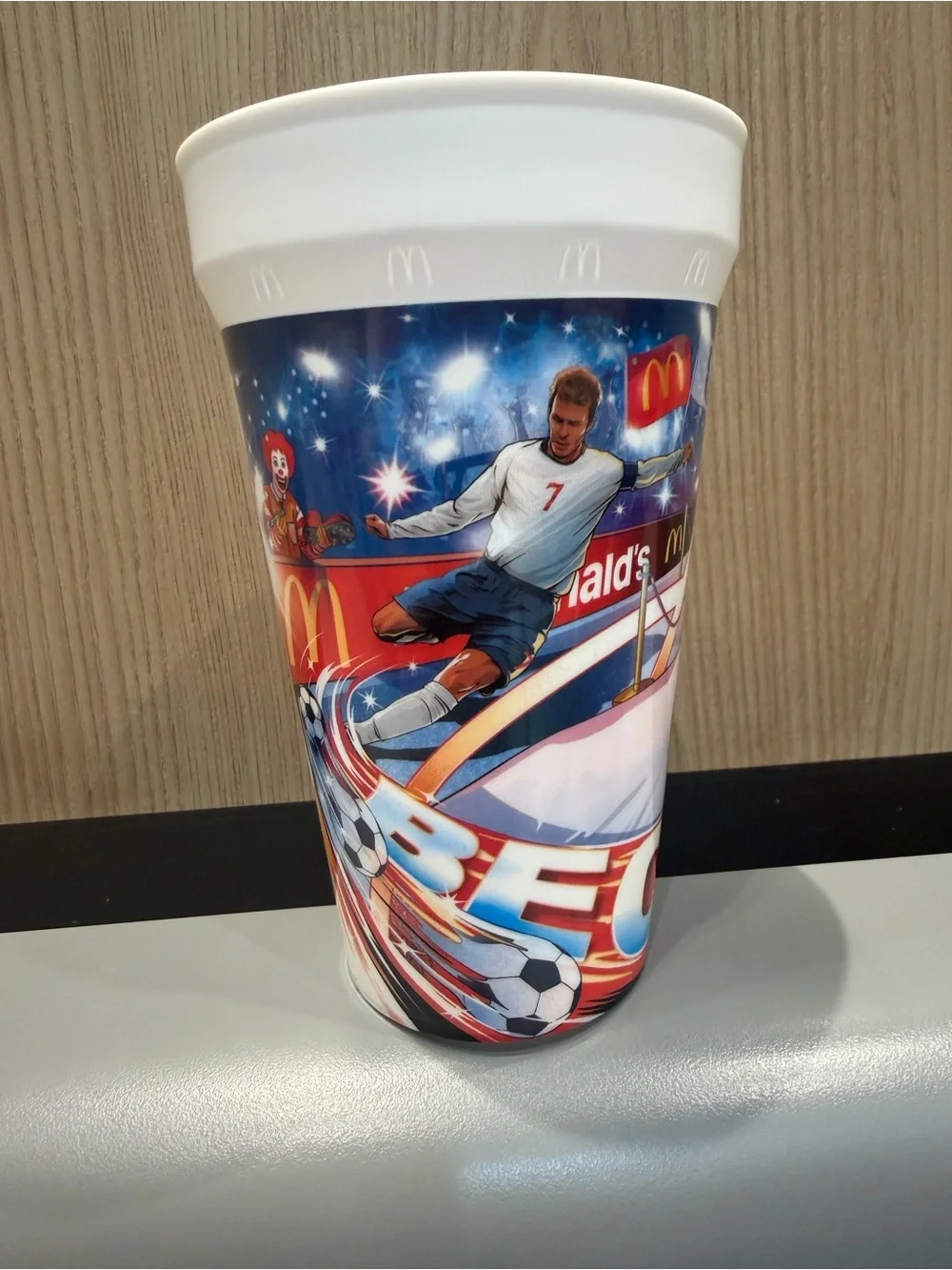 McDonalds David Beckham 2026 FIFA World Cup Plastic Souvenir Cup Collectible